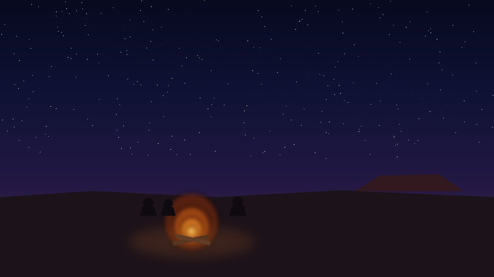 Campfire under the Milky Way in the outback