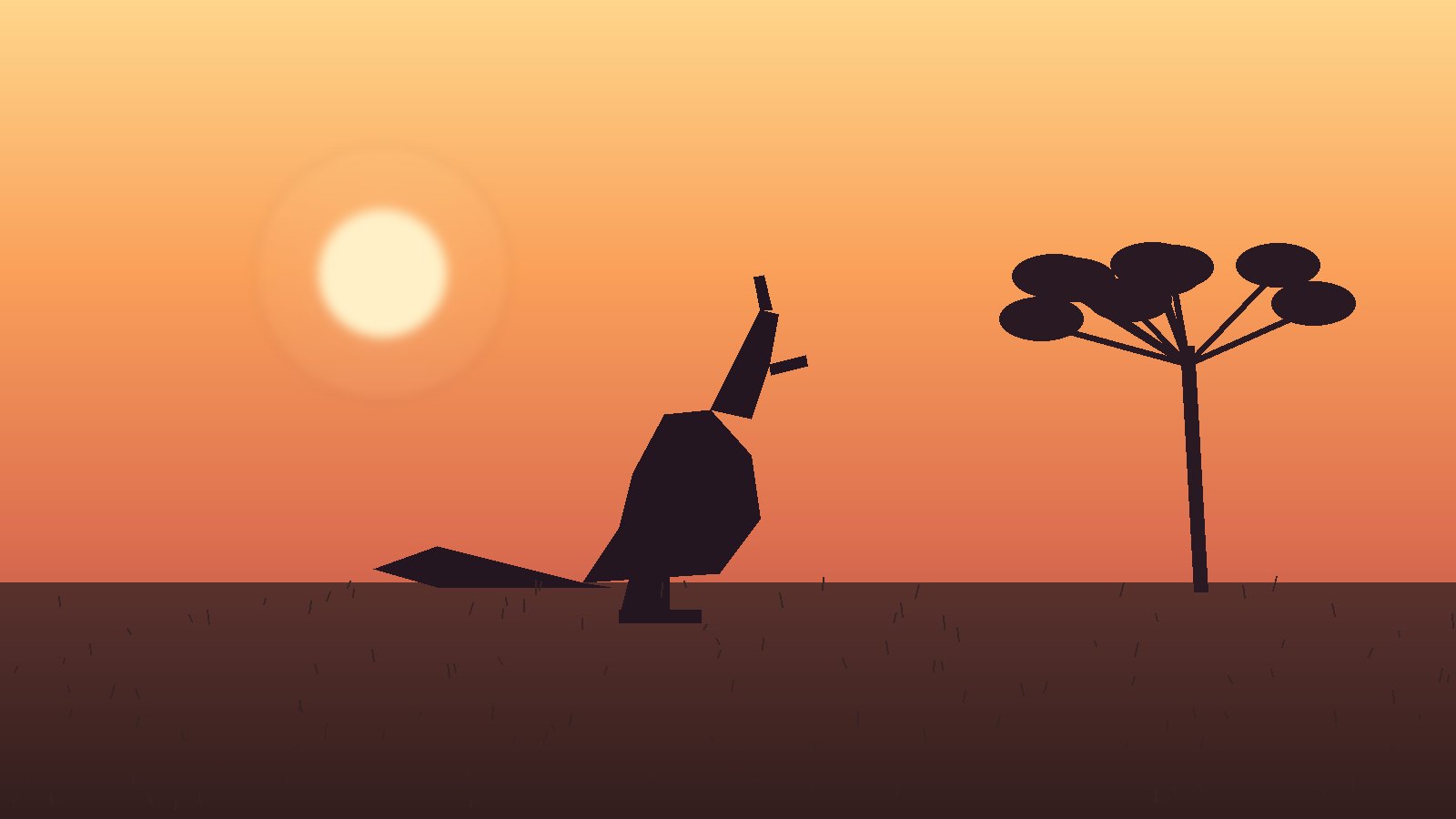 Kangaroo silhouette at dawn in the Australian outback