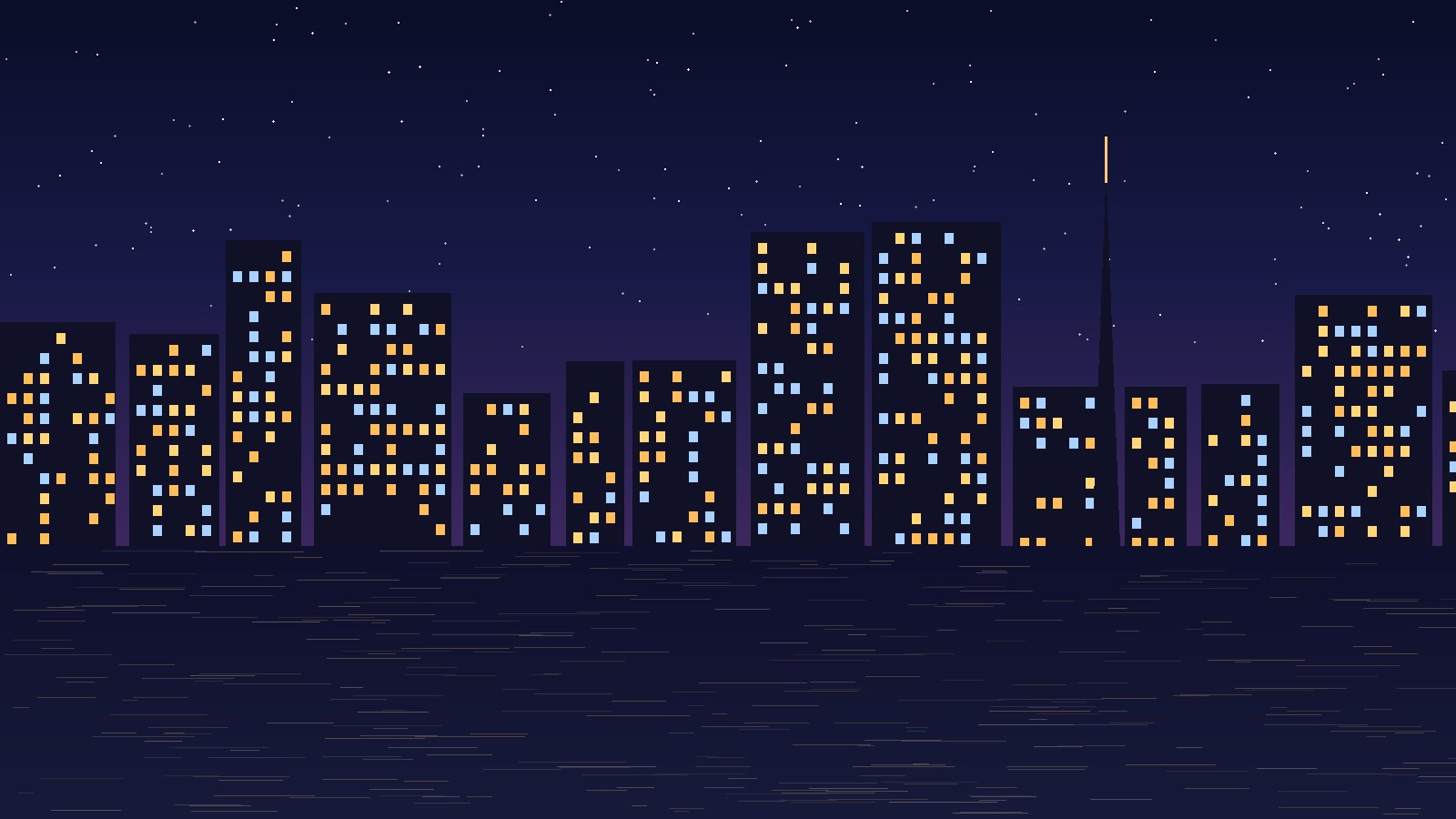 Melbourne city skyline lit up at night