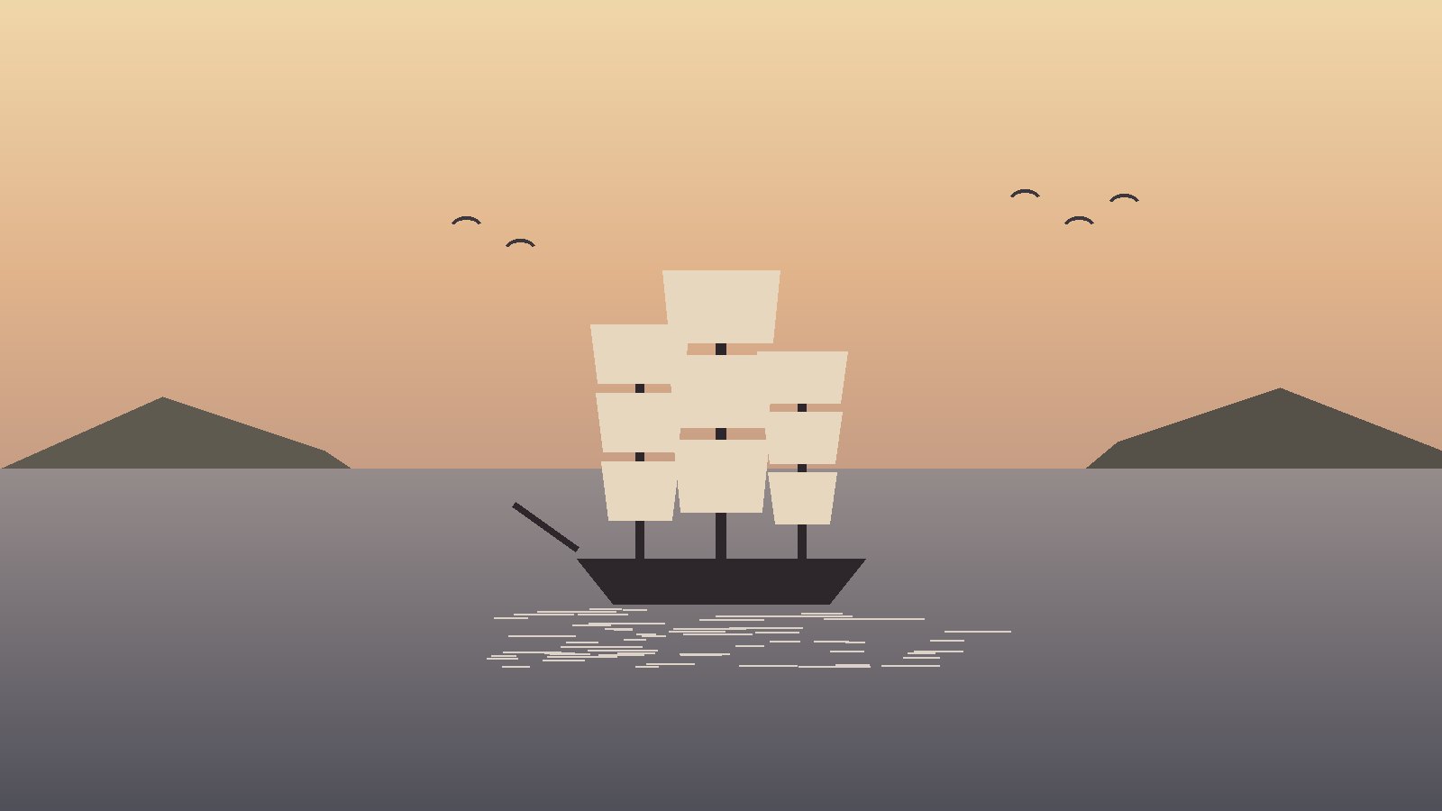 Tall ship entering an Australian harbour at dawn
