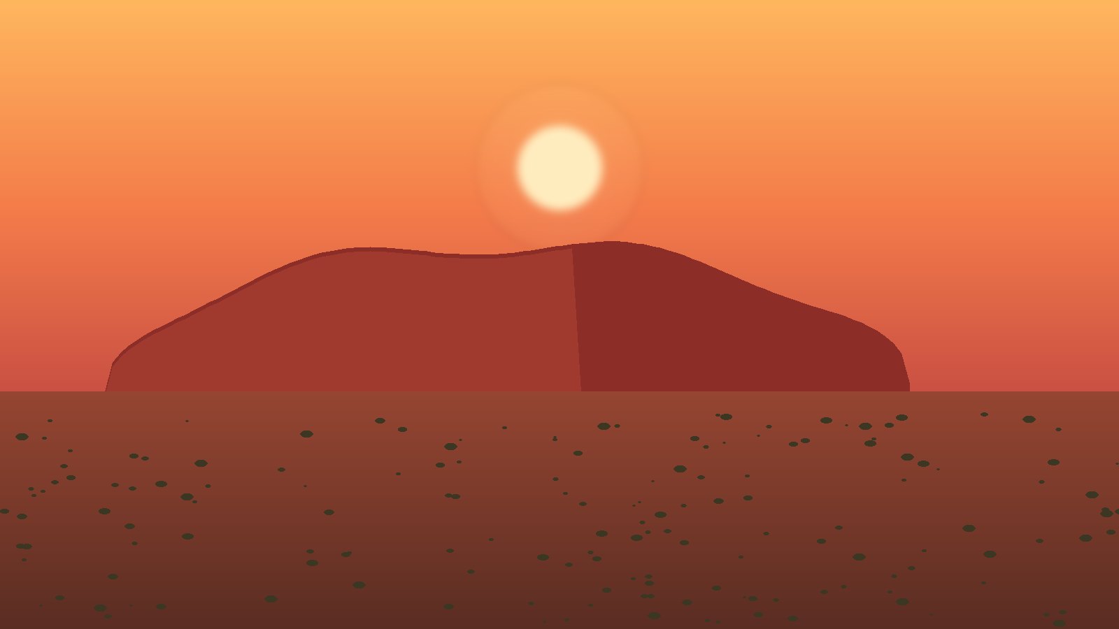 Uluru glowing red at sunset in the Northern Territory